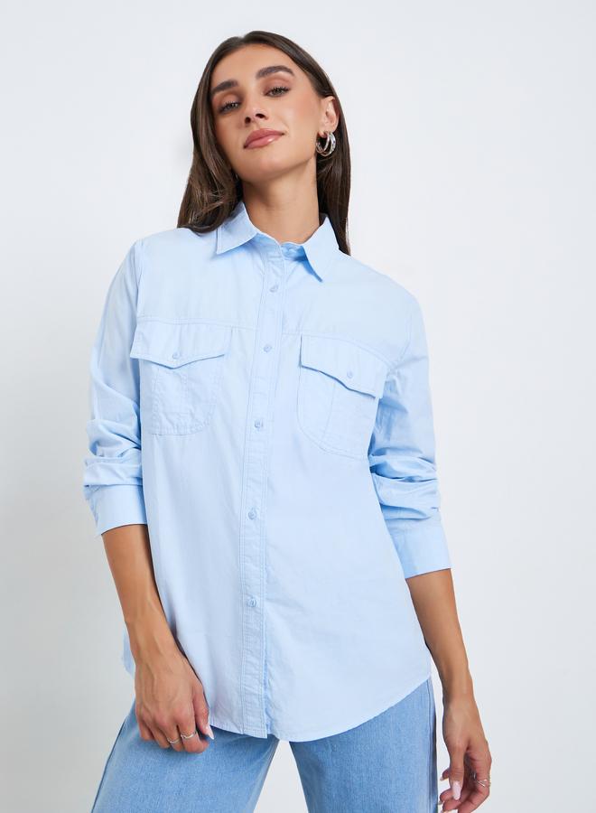 ستايلي بلوزة بقصة واسعة وأكمام طويلة - Image 3